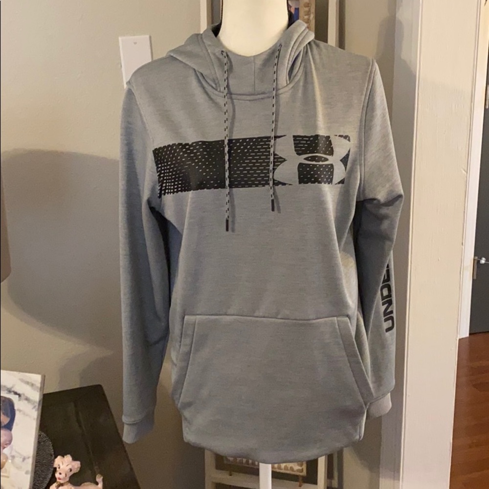 Grey Under Armour Sweatshirt Hoodie, cold gear
